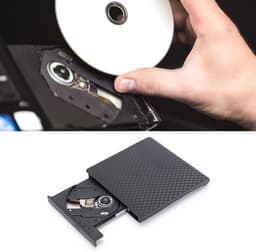 Externe DVD CD Brander - Extern Optisch Station - Bestanden Archiveren - USB 3.0 Type-C - 14mm - Zwart — thumbnail 4