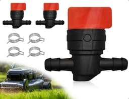 SnelShoppen - 2 Pack Universele Benzinekraan met 4 Slangenklemmen, Brandstofafsluiter voor Grasmaaier, Compatibel met Kleine Motoren — thumbnail 1