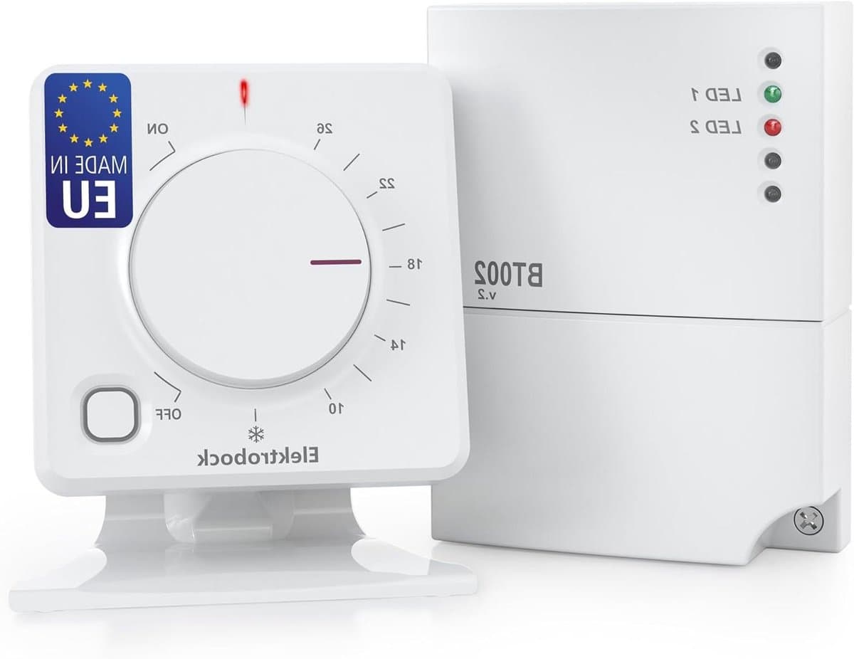 Draadloze Kamerthermostaat - Slimme Thermostaat - Energie Besparen - Zelflerend Systeem - 81x81x35mm - Wit — afbeelding 1