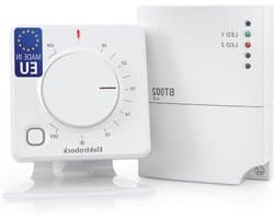 Draadloze Kamerthermostaat - Slimme Thermostaat - Energie Besparen - Zelflerend Systeem - 81x81x35mm - Wit