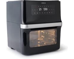 Heteluchtfriteuse XXL - Airfryer Oven - Gezond Koken - Draaibare Mand - 12 liter - Zwart