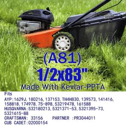 Grasmaaier Riem - Aandrijfriem Tractor - Gazon Onderhoud - Kevlar Versterkt - 1/2" x 83" - Zwart — thumbnail 4