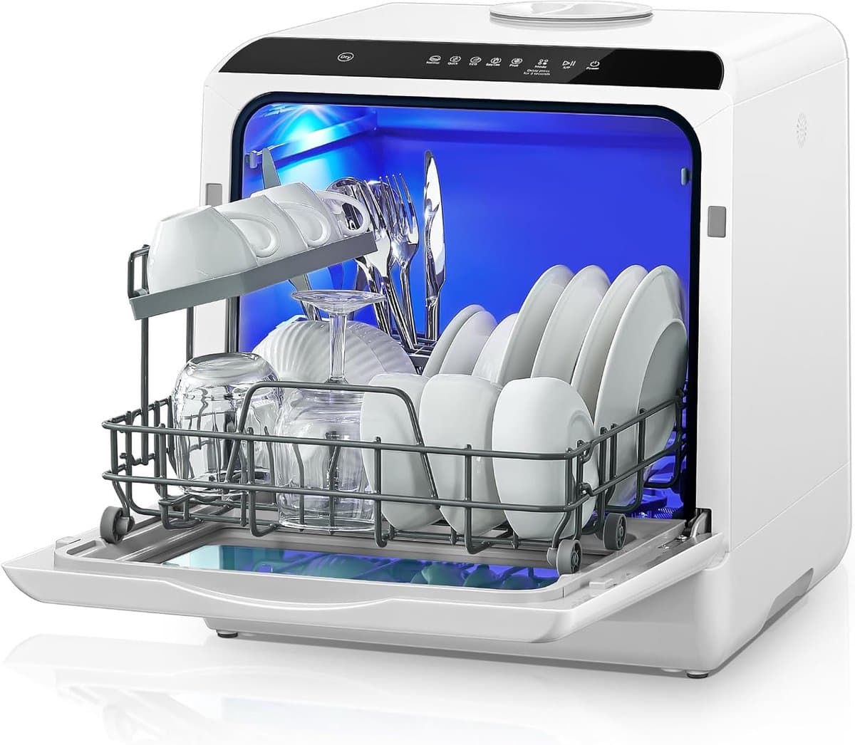 Aanrecht Vaatwasser - Tafelmodel Vaatwasser - Keuken Reinigen - Compact Ontwerp - 41 cm Breed - Wit — afbeelding 1