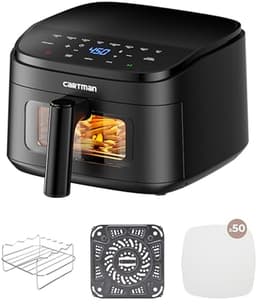 Heteluchtfriteuse - Compacte airfryer - Gezond Frituren - Extreem plat design - 38 Liter - Zwart — thumbnail 1