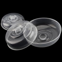 Dailygoods- Voedselafdekkingen Set van 8 - Kunststof Plaatafdekkingen - Hittebestendig - Stoomventilatiegat - Maten 14/17/20/23 cm - Transparant PP-plastic - Magnetronhoezen — thumbnail 3