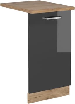 Vaatwasser paneel - Keuken front - Keuken opfrissen - Volledig geïntegreerd - 45 cm breed - Antraciet hoogglans — thumbnail 1