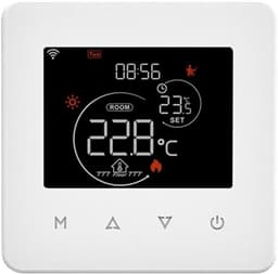 Slimme Thermostaat - Verwarming Regelaar - Energie Besparen - App en Spraakbesturing - 86x86mm - Wit — thumbnail 1