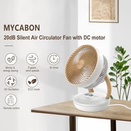 Tafelventilator stil – Luchtcirculator 20 dB – 8 snelheden – 3D oscillatie – Afstandsbediening — thumbnail 3