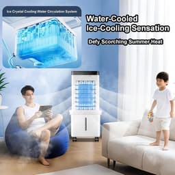Draagbare Airco - Verkoeler Ventilator - Ruimte Koelen - Grote watertank - 15 liter tank - Wit — thumbnail 2