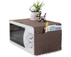 Magnetronhoes - Keukenbeschermer - Keuken netjes houden - Met opbergvakken - 30x90 cm - Bruin
