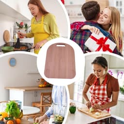 Keukenmachine glijmat - Apparaat slider - Gemakkelijk verplaatsen - Werkblad bescherming - 41 cm diameter - Houtkleur — thumbnail 3