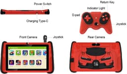 SnelShoppen - 7-inch Kindertablet voor Kinderen, Wifi-Tablet met 8GB RAM, Uitbreidbaar tot 512GB, Peuter Tablet-PC met Ouderlijk Toezicht en Sportwage — thumbnail 4