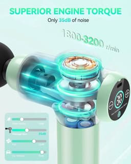 SnelShoppen - Mini Massagepistool voor Diepteweefselmassage, Draagbaar Massageapparaat met 30 Snelheden en LCD-Touchscreen voor Spierpijn en Stijfheid — thumbnail 3