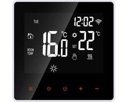 16A Slimme Vloerverwarming Thermostaat met WiFi – TUYA App Afstandsbediening – Elektrische Verwarming – NTC Sensor– Spiegeldisplay