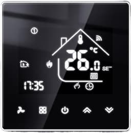 Slimme Thermostaat - Temperatuurregelaar Boiler - Verwarming Regelen - WiFi Afstandsbediening - 86 x 86 mm - Wit — thumbnail 1