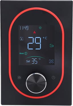 Slimme Thermostaat - Programmeerbaar Verwarmen - Energie Besparen - App Afstandsbediening - AC 95-240V - Zwart — thumbnail 1