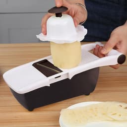Voedsel Hakker - Snijmachine Keuken - Groenten Snijden - Handmatig Multifunctioneel - 29x12x10 cm - Wit — thumbnail 2