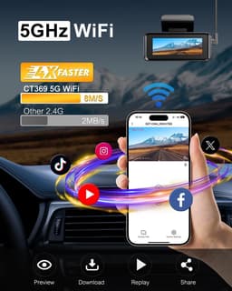 4K Dashcam - Auto Camera - Veilig Rijden - 170° Groothoeklens - 64GB SD Kaart - Zwart — thumbnail 2