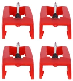 3 Stuks Platenspeler reservenaald - platenspeler accessoires - Naald - Platenspeler reservenaald - universele draaitafelpinnen - Geschikt voor vinylplatenspelers, fonografen – Rood - LOUZIR — thumbnail 5