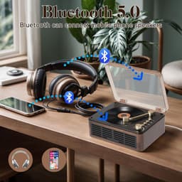 CINK & Co CD-speler met Luidsprekers - Bluetooth 5.0 en FM-radio - USB, USB-C en AUX - Met Afstandsbediening - Houtkleur — thumbnail 2