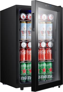 Drankenkoelkast met Touchscreen - 68 Liter - 3-18°C Koelzone - LED Verlichting - Vrijstaand - Zwart — thumbnail 2