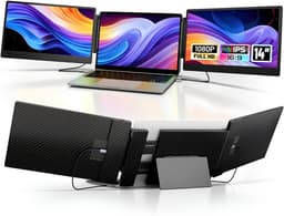 KAD® Portable Monitor - Draagbare Monitor Extender voor USB-C & HDMI - Dual/Triple Screen Extender voor Laptop - Zwart - 35cm x 22cm x 4cm — thumbnail 1
