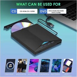 Externe DVD Brander - CD DVD Brander - Gegevens Archiveren - Drievoudige Interface - 2 MB Cache - Zwart — thumbnail 2