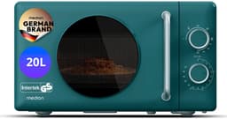 MEDION Retro magnetron met grill - 20 L - petrolblauw | 800 watt, 5 vermogensstanden, 3 combiprogramma’s, timer, ontdooifunctie, MD100119 — thumbnail 1