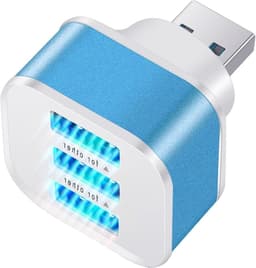 USB Hub - USB Verdeler - Data Overzetten - 3 Poorten - Compact Formaat - Blauw — thumbnail 1
