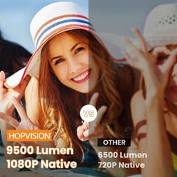 Draagbare Beamer - 4K - 9500 Lumen Helderheid - Bluetooth Verbinding - Voor Thuisbioscoop en Buiten — thumbnail 2