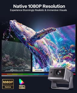 Mini Beamer - Draagbaar - Native 1080P Resolutie - Compatibel met Netflix - Voor Thuisgebruik en Gaming — thumbnail 4