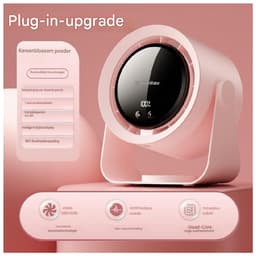GELLDG USB-ventilator - Tafelventilator met LED-display - 180x119x205mm - Slimme ventilator met traploze snelheidsregeling, 5400mAh batterij, 90° kantelbaar - Geschikt voor kantoor, slaapkamer en studentenkamer - Kunststof - 1 stuks — thumbnail 4