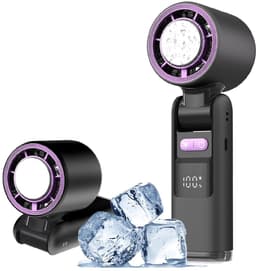 GELLDG Tafelventilator - Mini Ventilateur met Digitale Display - Snelheidsregeling 1-100 - 4000mAh Batterij - Lichtgewicht & Draagbaar - Geschikt voor Thuis, Kantoor en Reizen - Kunststof - 183x60x60mm — thumbnail 1