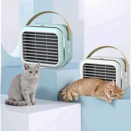 LISM-Mini-ventilator Geschikt voor huisdieren, draagbare airconditioner, Geschikt voor bureaus, kantoren, slaapkamers, studeerkamers en op reis. — thumbnail 1