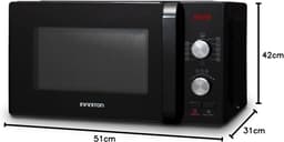 Magnetron Zwart - Oven Combimagnetron - Snel Eten Opwarmen - Keramische Binnenruimte - 20 Liter - Zwart — thumbnail 5