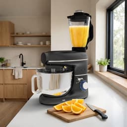 Keukenmachine - Zwart - 6,2L - Multifunctionele Foodprocessor met Blender en Accessoires - Voor Kookliefhebbers — thumbnail 5