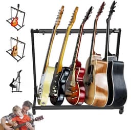Gitaarstandaard 5 Gitaren - Gitaarstandaard - Presentatierek - met Rubberen Pads - voor Gitaaroefenruimtes, Muziekwinkels, enz — thumbnail 1