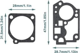 SnelShoppen - Grasmaaier Carburateur Reparatieset - Compleet - Compatibel met ZAMA C1U-W43, C1U-W45, Poulan BVM210VS - Afdichtingspakkingen, Membranen — thumbnail 3