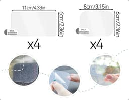 SnelShoppen - Pack van 8 Stickers voor Dashcam, Transparante Hechtingspads voor Voorruiten, Antistatische Folies voor Auto's — thumbnail 5
