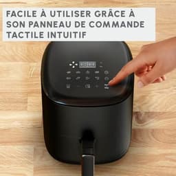 Luchtfriteuse - Airfryer Frituurpan - Gezond Frituren - Digitaal Display - 3 liter - Zwart — thumbnail 4