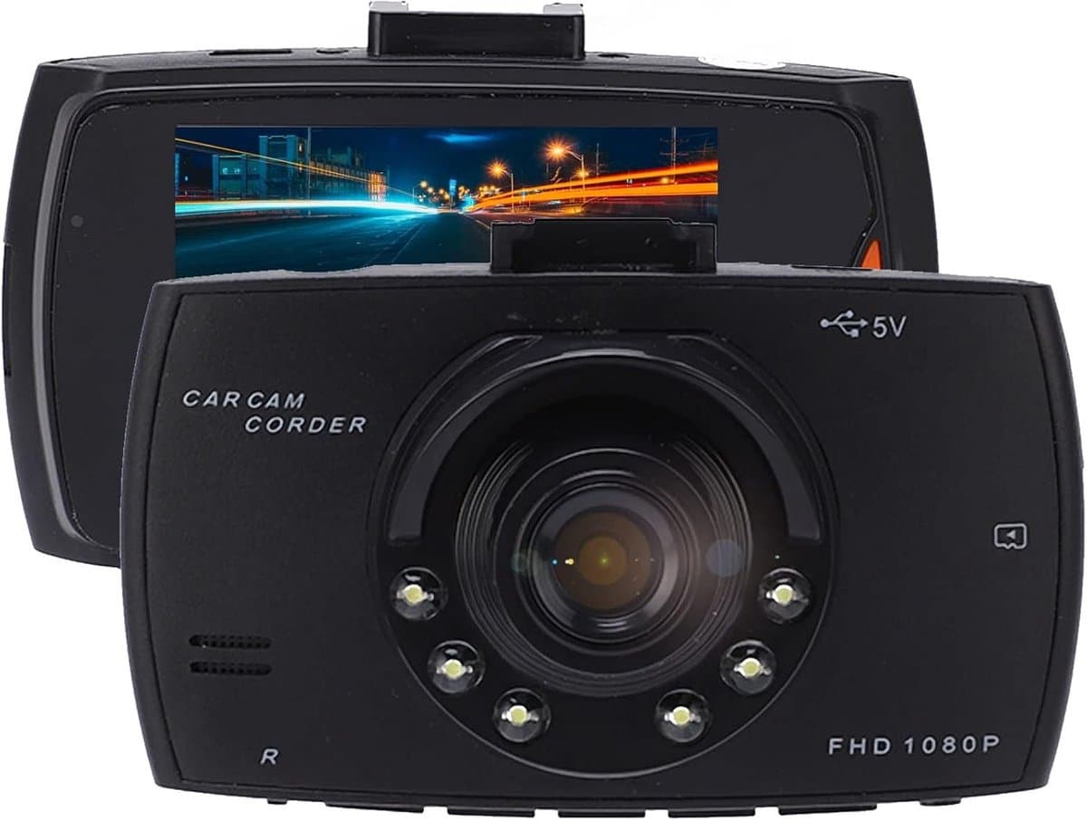 Full HD Dash Cam - Zwart - Autorecorder met 170 Graden Groothoek - Voor Veilig Rijden en Parkeren — afbeelding 1