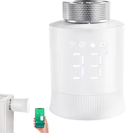Zigbee Smart Radiator Thermostaat Kit – Radiator Temperatuurregelaar – Slimme Thermostaatklep – Compatibel met Alexa, Google, Wi-Fi en App – ABS – Batterij niet inbegrepen – Wit — thumbnail 5