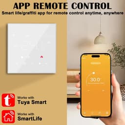 Slimme Thermostaat Vloerverwarming, Water- en Gasboiler met Touchscreen – Wifi Thermostaat met App Bediening & Programmeerbare Instellingen – LCD Touchscreen Thermostaat | Eenvoudige Opbouwmontage & Energiezuinig — thumbnail 4