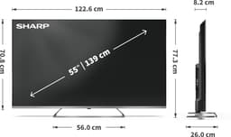 Sharp 55JP7265E -55 inch tv - 4K Ultra HD QLED MiniLED Google TV™ — thumbnail 3