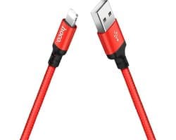 Hoco USB kabel naar Lightning rood - 2 m