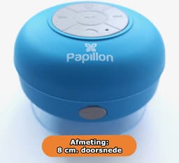 Papillon Bluetooth Speaker - USB oplaadbaar - Met grote Zuignap - Blauw — thumbnail 4