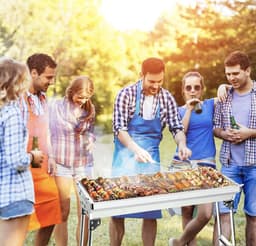 Houtskoolbarbecue, campinggrill, houtskool, opvouwbare grill, draagbare grill, voor camping, tuin, picknick, feest, 73 x 33 x 71 cm, voor 5-10 personen — thumbnail 5
