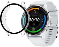 Hoesje voor Garmin Venu 3 (45mm) - Harde beschermhoes transparant scherm gehard glas