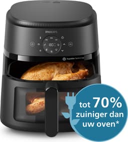 Philips 2000 Series Airfryer - NA230/00 - Kijkvenster - RapidAir - 6.2L - Tot 5 Personen - Zwart — thumbnail 6