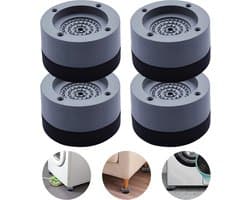 Waledano® Wasmachine Verhoger 4 Stuks – Trillingsdempers & Schokdempers | Antislip Wasmachine- en Wasdroger Dempers | Vermindert Geluid & Beschermt de Vloer